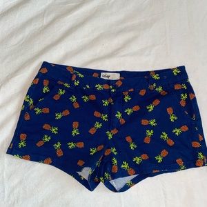Navy Pineapple Shorts